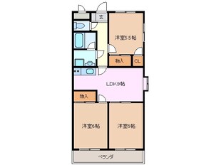 大矢知駅 徒歩18分 3階の物件間取画像